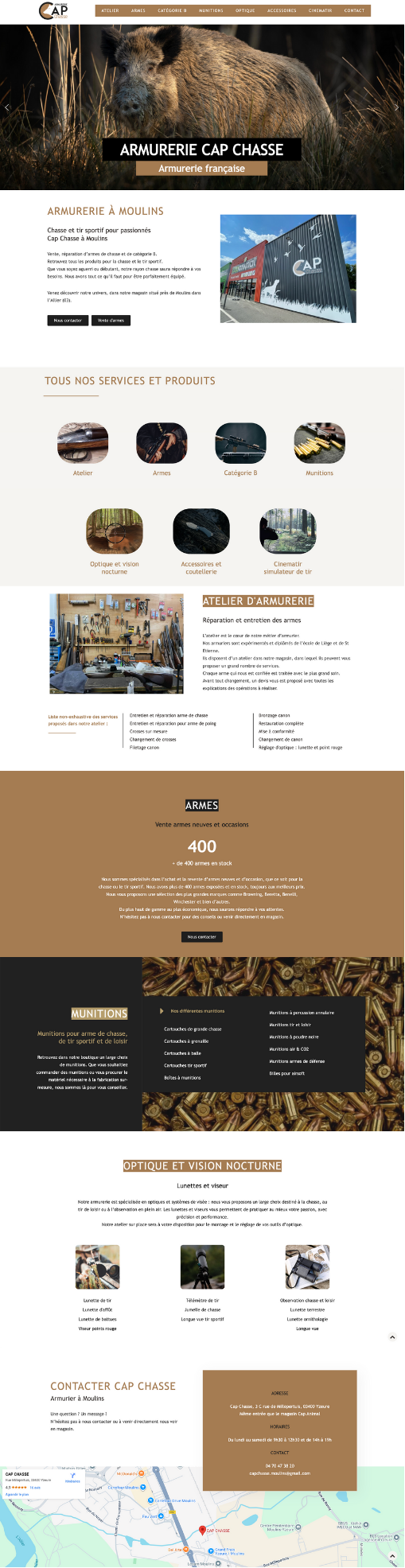 Portfolio - site web Cap Chasse